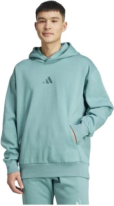 Hoodie - Powder Teal - Katoen/Polyester - Zacht Fleecemateriaal