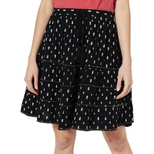 Superdry Vintage Embellished Mini Skirt Zwart S Vrouw
