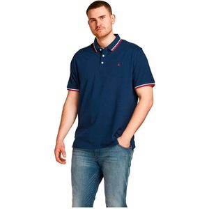 Jack & Jones Essential Paulos Plus Size Short Sleeve Polo Refurbished Blauw 8XL Man