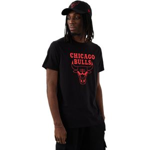 New Era Chicago Bulls Nba Foil Short Sleeve T-shirt Zwart XL Man