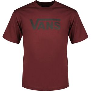 VANS - Shirt - Bordeaux/Zwart - Kwartmouw - Normale Pasvorm