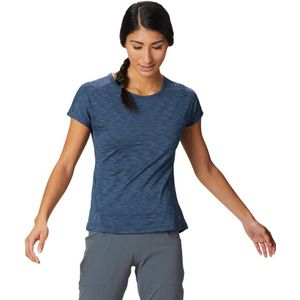 Mountain Hardwear Mighty Stripe Short Sleeve T-shirt Blauw S Vrouw