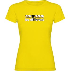Kruskis Be Different Run Short Sleeve T-shirt Geel XL Vrouw