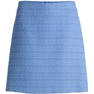 Hugo Boss - Bouclé Minirok - Lichtblauw - Bouclé Stof - Getextureerde Afwerking
