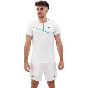 Nike Court Slam Short Sleeve Polo Wit S Man