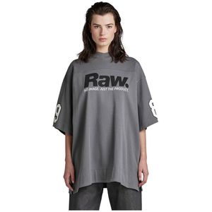 G-star 5xl Raw Tight Mock Short Sleeve V Neck T-shirt Grijs M Vrouw