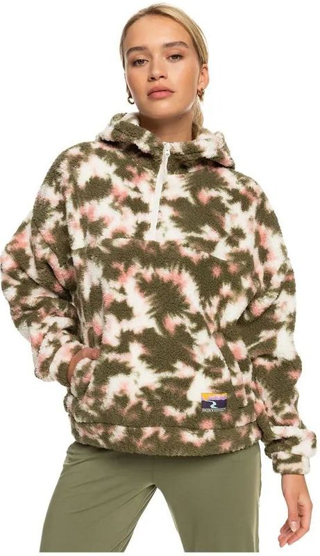 Roxy - Like A Lucky Pr - Sherpa Fleece Hoodie - Dames - Losse Pasvorm - Gerecycled Polyester