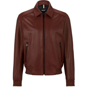 Boss Manka 10247190 01 Leather Jacket Bruin 3XL Man