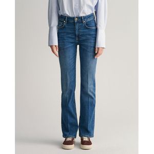 Gant 4100227 Flare Slim Fit Jeans Blauw 26 Vrouw