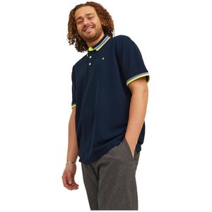 Jack & Jones Essential Paulos Plus Size Short Sleeve Polo Blauw 7XL Man