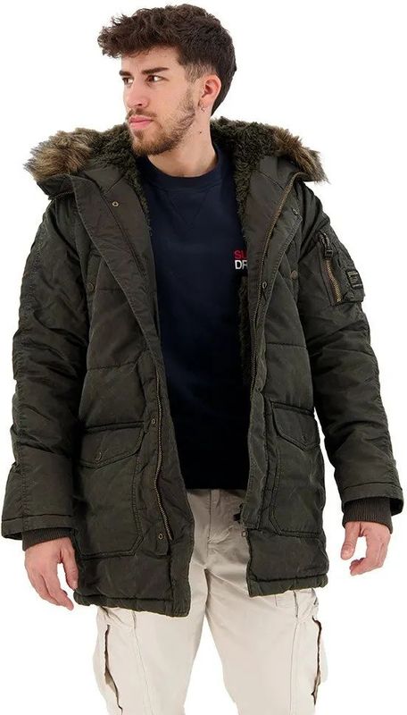 Superdry - Chinook - Parka - Gewatteerd - Met Bontvoering - Casual Fit
