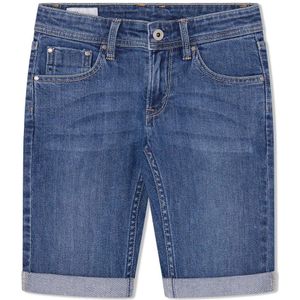 Pepe Jeans Slim Fit Denim Shorts Blauw 10 Years Jongen