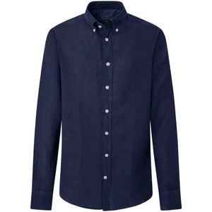 Hackett Garment Dye Linen B Overhemd Met Lange Mouwen