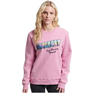 Superdry Vintage Travel Sweatshirt Roze S Vrouw