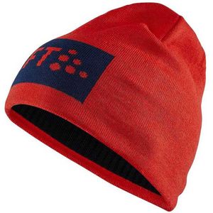 Craft Core Square Logo Knit Beanie Rood  Man
