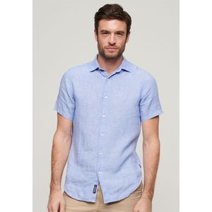 Superdry Studios Casual Linen Short Sleeve T-shirt Blauw XL Man