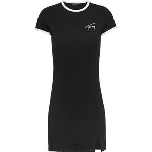 Tommy Jeans Signature Bodycon Dress Zwart S Vrouw