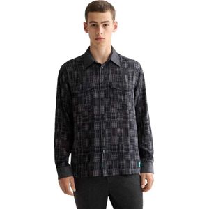 Scotch & Soda Patchwork Flannel Relaxed Fit Overhemd Met Lange Mouwen