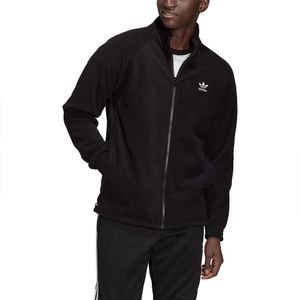 Adidas Originals Adicolor Classics Trefoil Teddy Full Zip Sweatshirt Zwart S Man