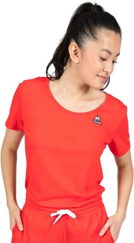 Le Coq Sportif - Saison N°1 - Dames-T-shirt - Katoen/Polyester - Korte Mouwen