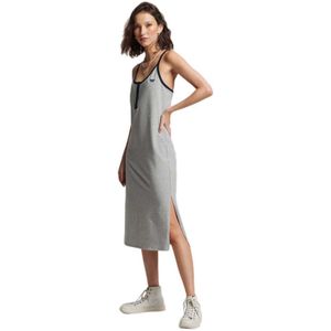 Superdry Sleeveless Midi Dress Grijs XL Vrouw