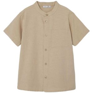 Name It Faher Short Sleeve Shirt Beige 11-12 Years Jongen