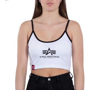 Alpha Industries Basic Ml Cropped Sleeveless T-shirt Wit L Vrouw
