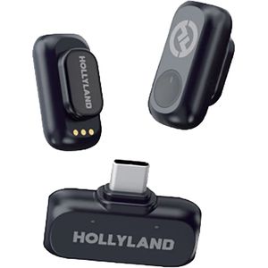 Hollyland - LARK A1 Mini Duo - USB-C Draadloze Microfoon - Zwart - Compact Systeem