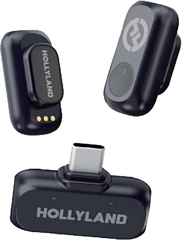 Hollyland - LARK A1 Mini Duo - USB-C Draadloze Microfoon - Zwart - Compact Systeem