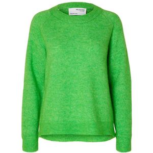 Selected Lulu O Neck Sweater Groen S Vrouw