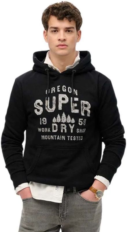 Superdry - Work Shop Hoodie - Herenhoodie - Capuchon