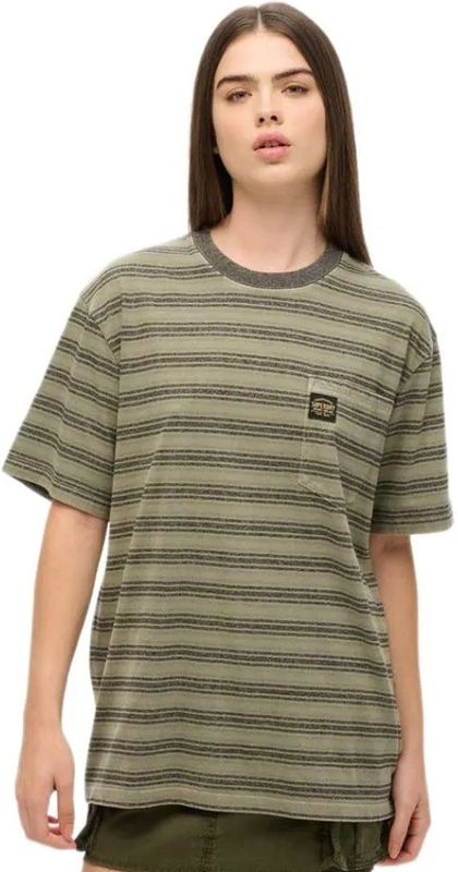 Superdry - Textured Pocket T-shirt - Katoen - Met Korte Mouwen