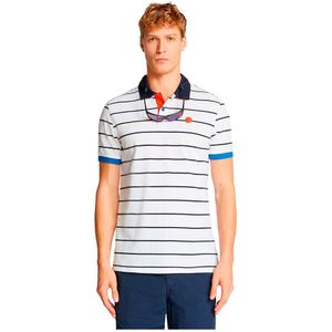 North Sails Logo Short Sleeve Polo Wit S Man