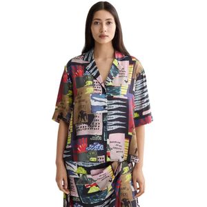 Scotch & Soda Printed Fluid Overhemd Met Korte Mouwen