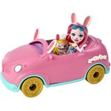 Enchantimals Bunnymobile Car 10.2´´ 10 Piece Set With Doll Bunny Figure And Accessories Veelkleurig 4 Years