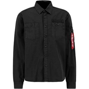 Alpha Industries - Air Force Embroidery Shirt - Katoen - Groen