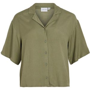 Vila Pricil Short Sleeve Shirt Groen 44 Vrouw