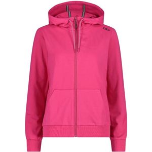 CMP - Dames Hoodie - Stretch Katoen - Met Rits en Verstelbare Trekkoordcapuchon