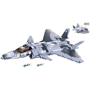 Sluban Model Bricks J-20 Dragon 926 Pieces Zilver