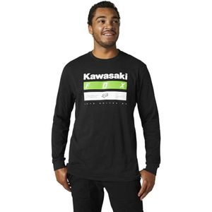 Fox Racing Lfs Kawasaki Stripes Premium Long Sleeve T-shirt Zwart L Man
