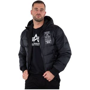 Alpha Industries Hooded Puffer Fd Reversible Jacket Zwart M Man