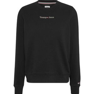 Tommy Jeans Reg Gold Linear Sweatshirt Zwart S Vrouw