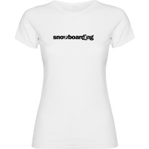 Kruskis Word Snowboarding Short Sleeve T-shirt Wit L Vrouw