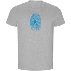 Kruskis Padel Fingerprint Eco Short Sleeve T-shirt Grijs XL Man