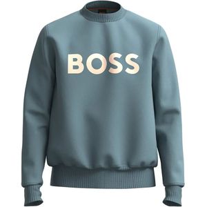 Boss - Twill French Terry - Sweater - Groen - 100% Katoen