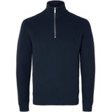 Selected Dane Half Zip Sweater Blauw L Man