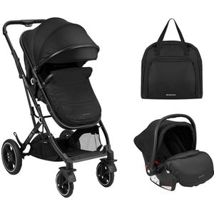 Kikkaboo 3 In 1 Alba Seat Baby Stroller Zwart