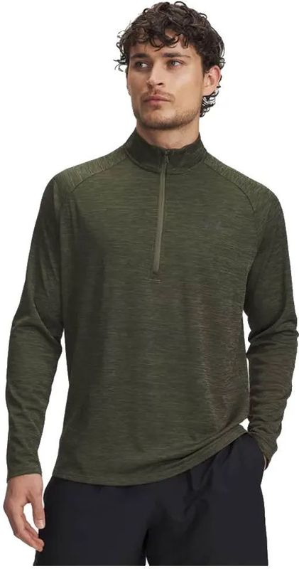 Under Armour - Tech Textured Sweatshirt - Zwart - Met Halve Rits
