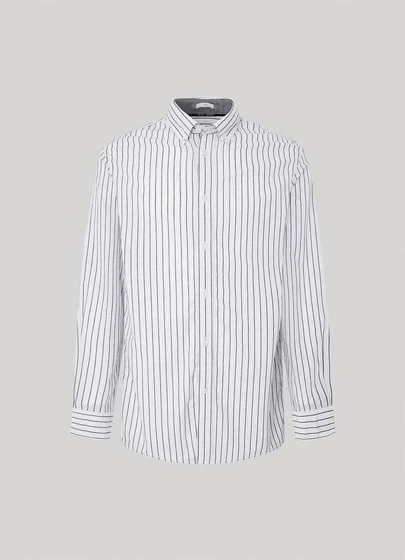 Pepe Jeans - PM308269 - Overhemd - Wit - Casual - Lange Mouwen - Duurzaam