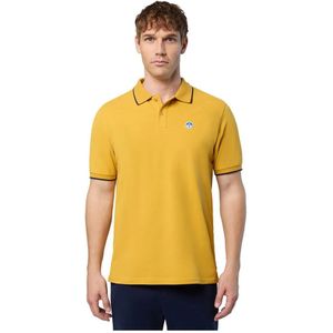 North Sails Striped In Contrast Korte Mouw Poloshirt